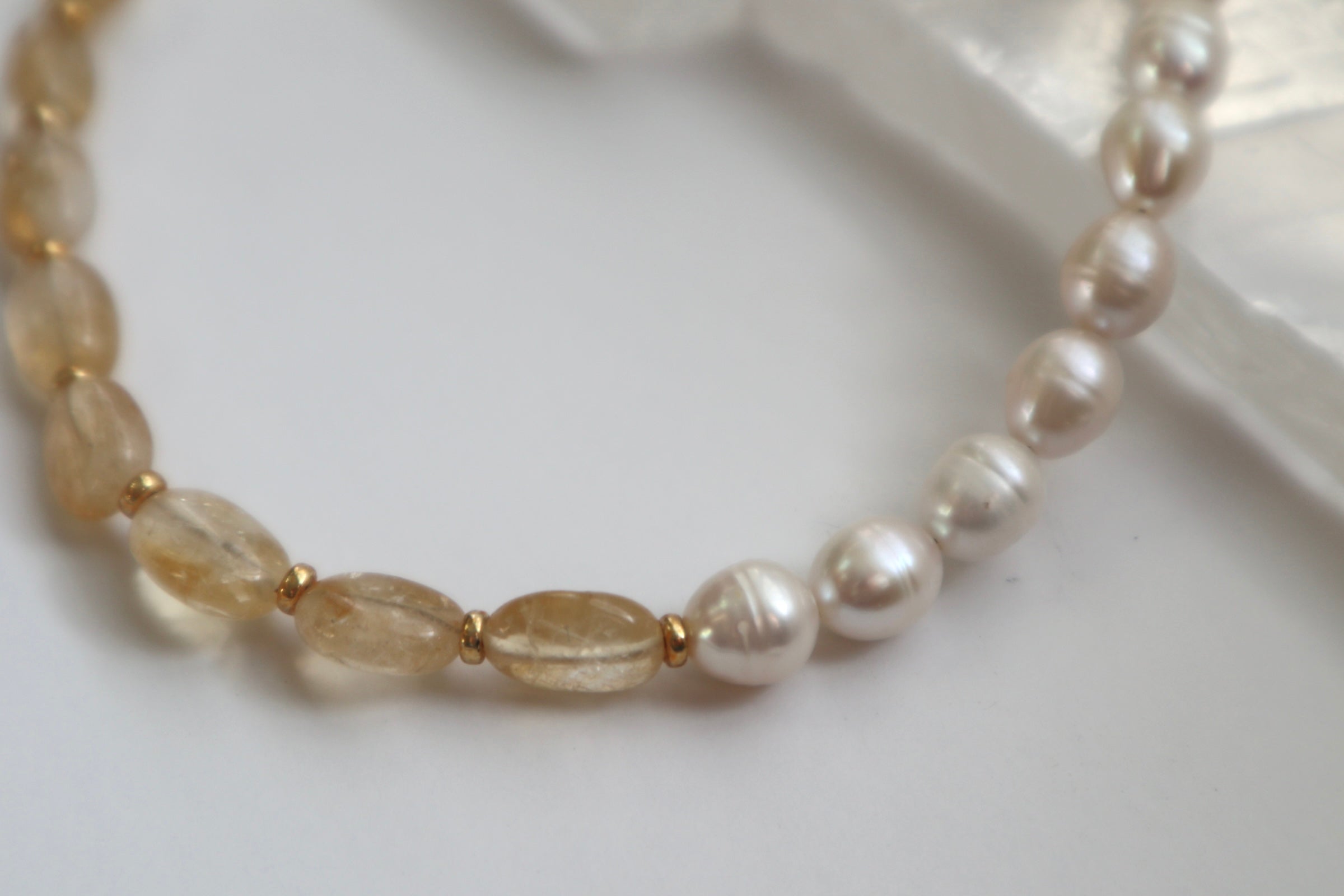 Dawn – Citrine & Pearl Necklace
