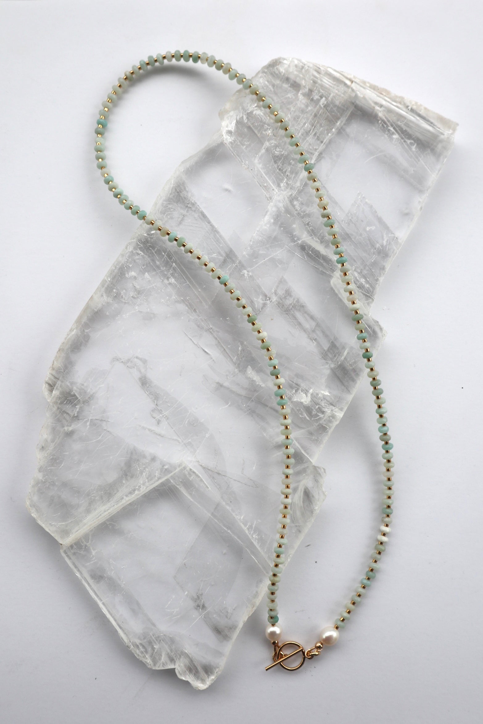 Amara – Amazonite & Pearl Necklace