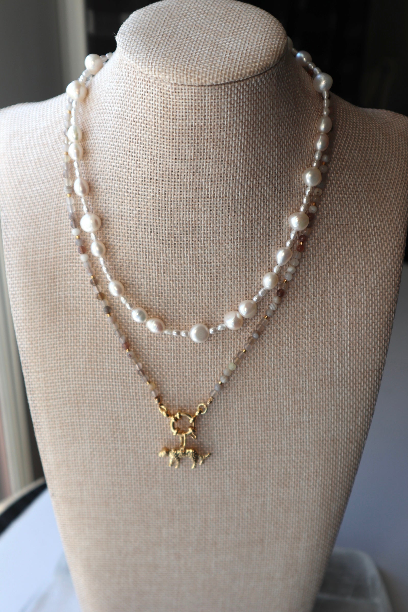 Marula – Botswana Agate Leopard Necklace