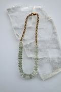 Clarae – Green Quartz & Gold Chain Necklace