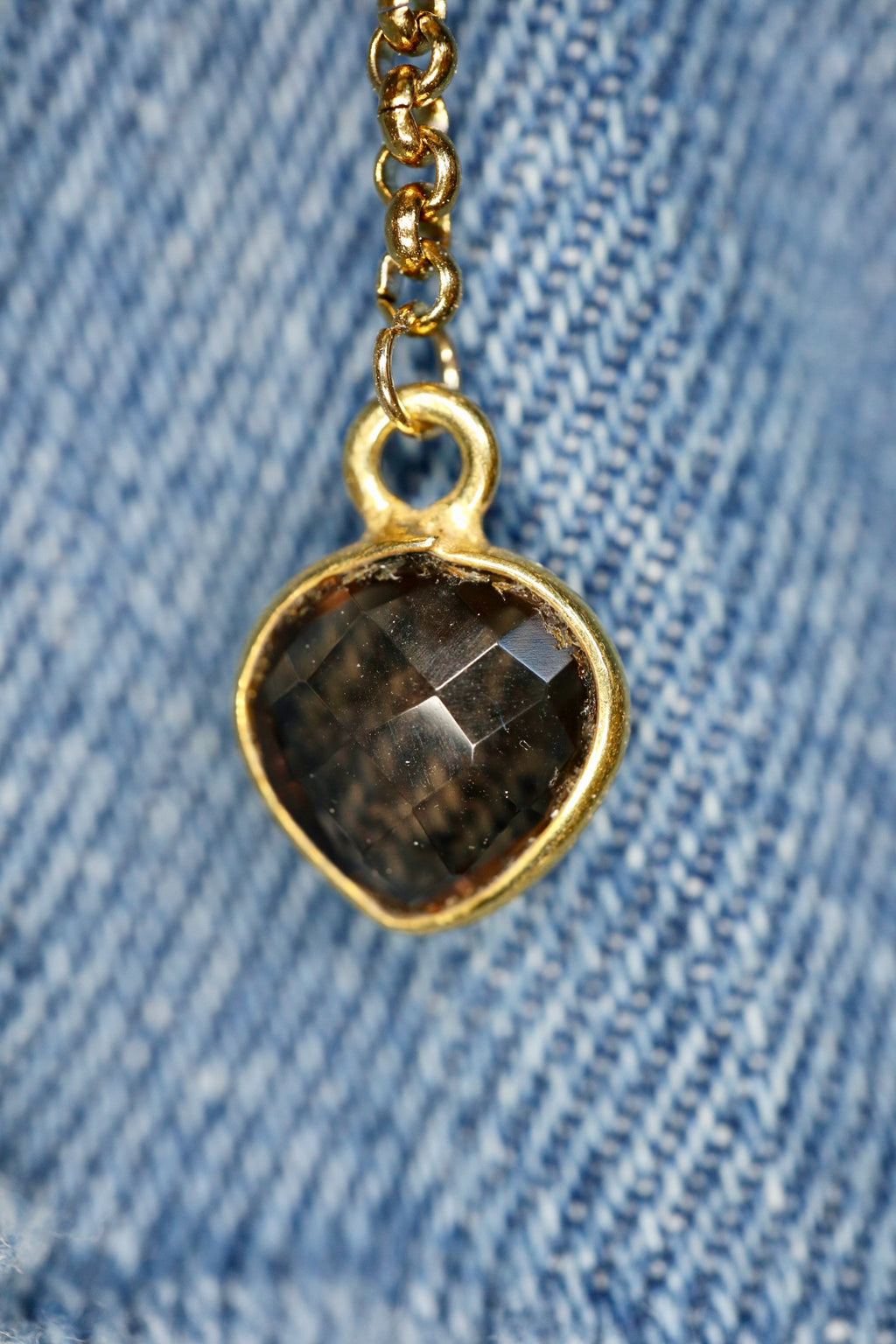 Orvane – Smoky Quartz & Snake Charm Pin Brooch