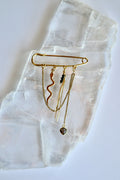 Orvane – Smoky Quartz & Snake Charm Pin Brooch