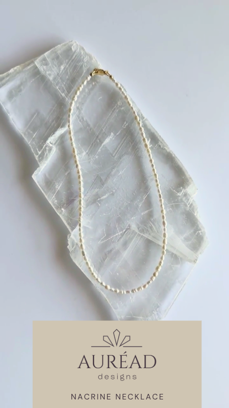 Nacrine – Freshwater Rice Pearl Necklace